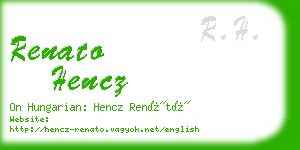renato hencz business card